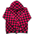 PINK & Black Checkered Flame Hoodie