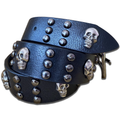 SKULL STUDDED LEATHER BELT