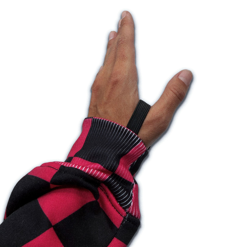 PINK & Black Checkered Flame Hoodie