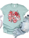 Valentine Smiley Face Graphic Tee